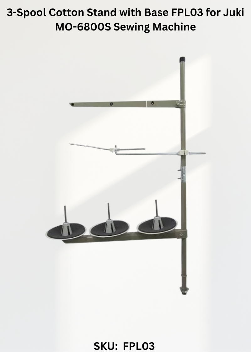3-Spool Cotton Stand with Base FPL03 for Juki MO-6800S Sewing Machine