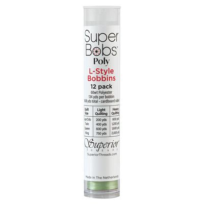 Superior Threads Super Bobs Poly 12pk L-Style-Light Green