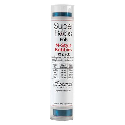Superior Threads Super Bobs Poly 12pk M-Style-Turquoise