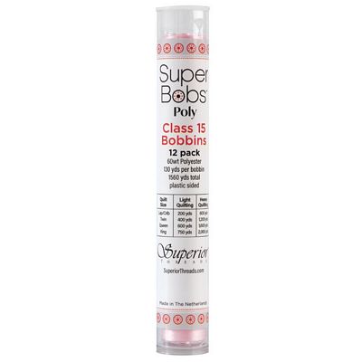 Superior Threads Super Bobs Poly 12pk M-Style-Baby Pink