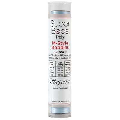 Superior Threads Super Bobs Poly 12pk M-Style-Baby Blue