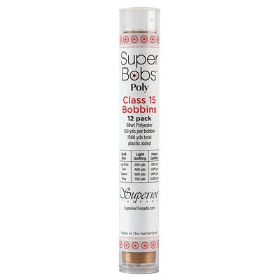 Superior Threads Super Bobs Poly 12pk A-Style-Medium Brown