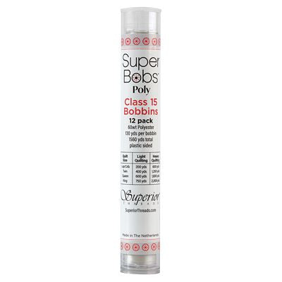 Superior Threads Super Bobs Poly 12pk A-Style-Silver