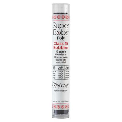 Superior Threads Super Bobs Poly 12pk A-Style-Dark Gray