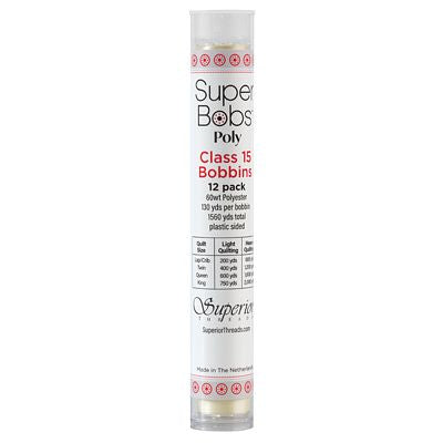 Superior Threads Super Bobs Poly 12pk A-Style-Ivory