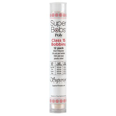 Superior Threads Super Bobs Poly 12pk A-Style-Off White