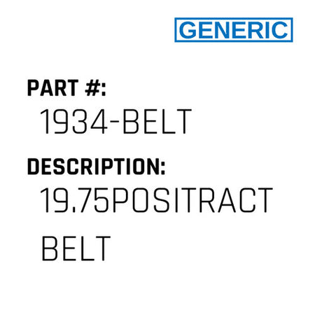 19.75Positract Belt - Generic #1934-BELT