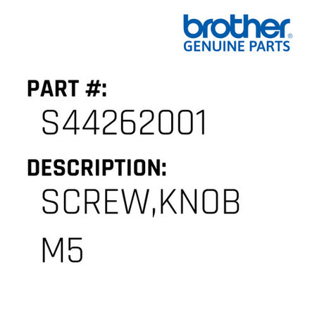 Screw,Knob M5 - Brother #S44262001