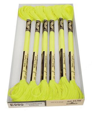 DMC Light Effects 8m 6ct Neon Yellow