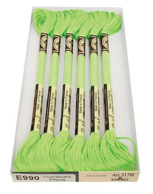 DMC Light Effects 8m 6ct Neon Green