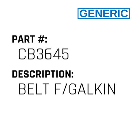 Belt F/Galkin - Generic #CB3645