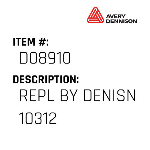 Repl By Denisn 10312 - Avery-Dennison #D08910
