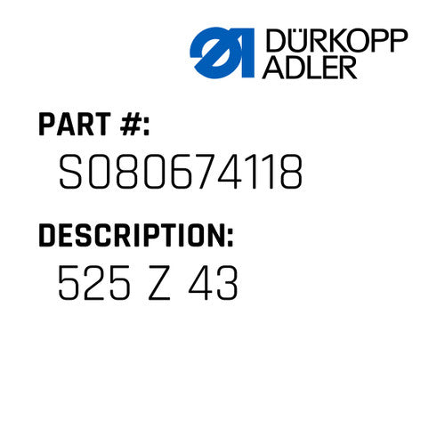 525 Z 43 - Dürkopp Adler #S080 674118