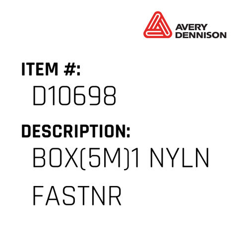Box(5M)1 Nyln Fastnr - Avery-Dennison #D10698