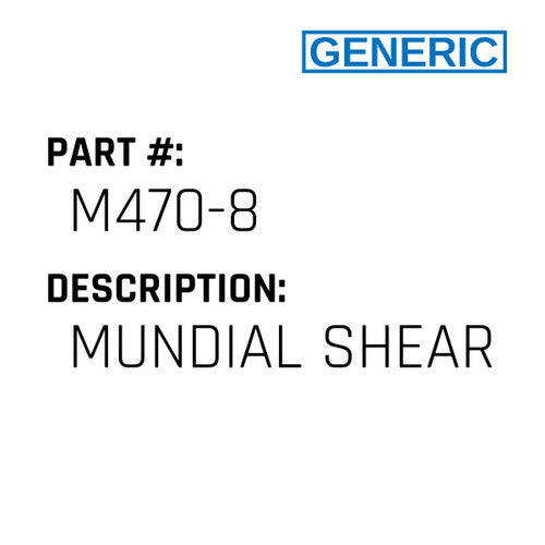 Mundial Shear - Generic #M470-8