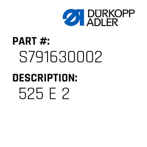 525 E 2 - Dürkopp Adler #S791 630002
