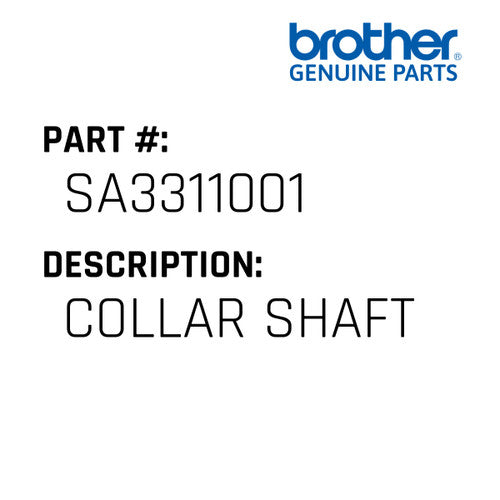 Collar Shaft - Brother #SA3311001