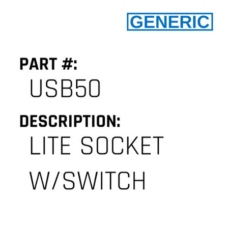 Lite Socket W/Switch - Generic #USB50