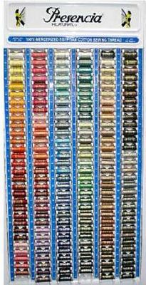 Presencia 50wt Cotton Sew Thread Display 109yd Spools