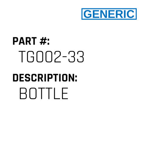 Bottle - Generic #TG002-33