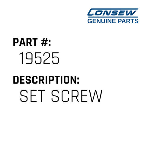 Set Screw - Consew #19525