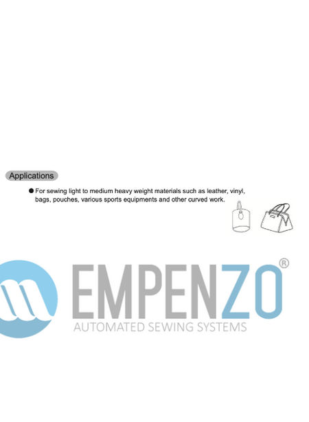 TE/TF series Single needle,Cylinder bed, Oscillating shuttle hook, Drop feed, Lockstitch machines - Empenzo Automated Sewing Systems