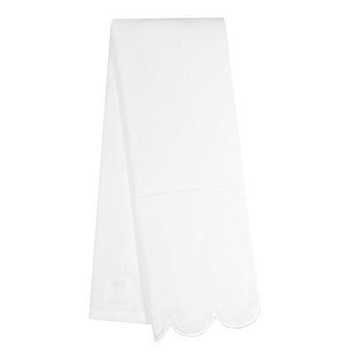 Dunroven House Ttwl, White with White Scalloped Edge 6/pkg