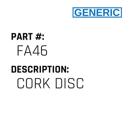 Cork Disc - Generic #FA46