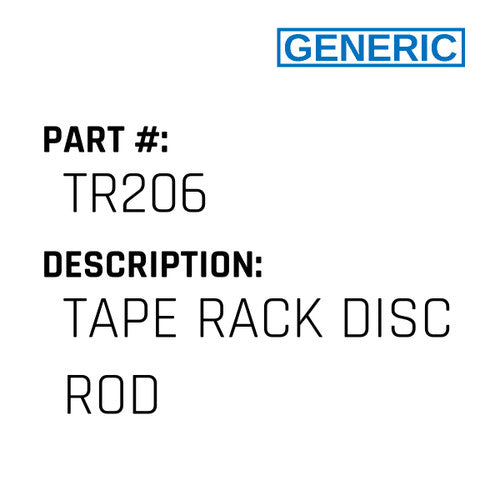 Tape Rack Disc Rod - Generic #TR206