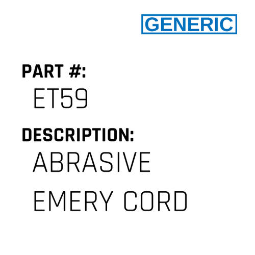 Abrasive Emery Cord - Generic #ET59