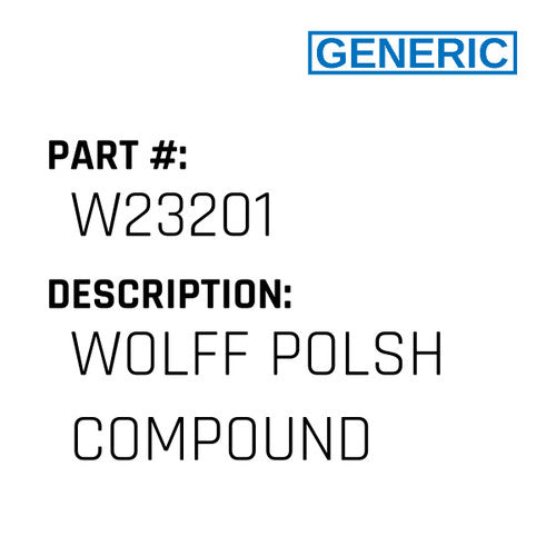 Wolff Polsh Compound - Generic #W23201