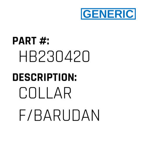 Collar F/Barudan - Generic #HB230420
