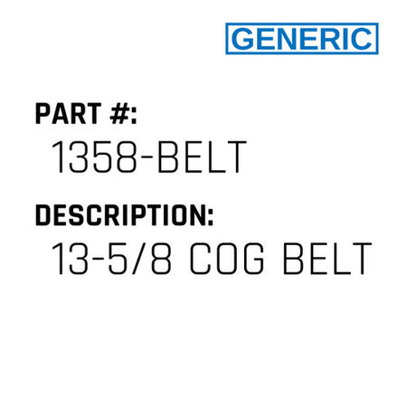 13-5/8 Cog Belt - Generic #1358-BELT