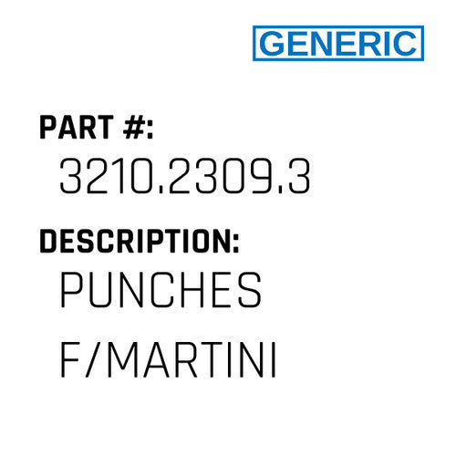 Punches F/Martini - Generic #3210.2309.3
