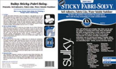 Sulky Sticky Fabri-Solvy, 1 yd pk 20 in x 36 in