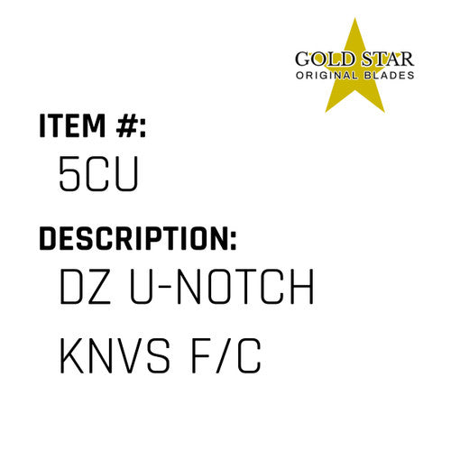 Dz U-Notch Knvs F/C - Gold Star #5CU