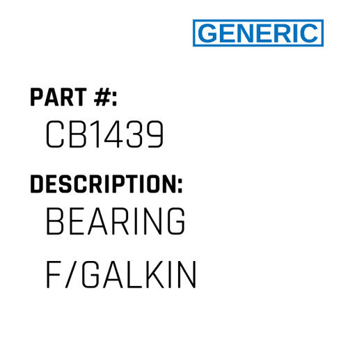Bearing F/Galkin - Generic #CB1439