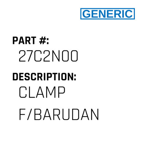 Clamp F/Barudan - Generic #27C2N00