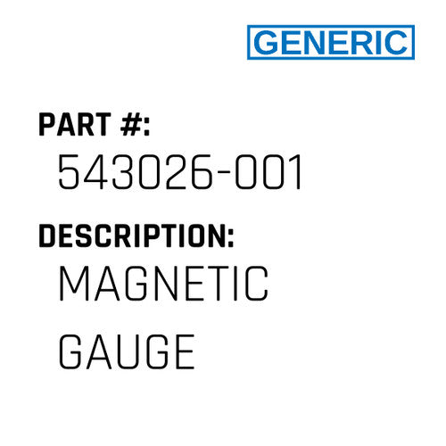 Magnetic Gauge - Generic #543026-001