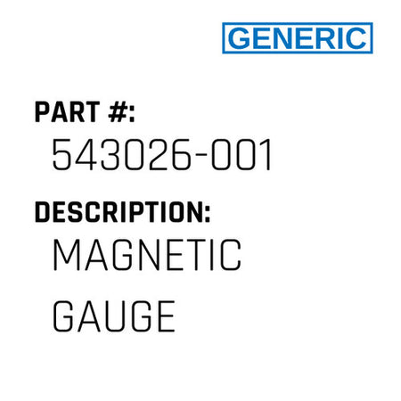 Magnetic Gauge - Generic #543026-001