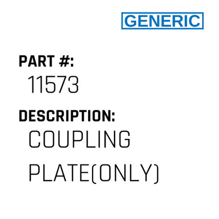 Coupling Plate(Only) - Generic #11573