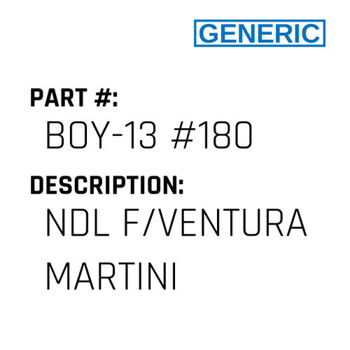 Ndl F/Ventura Martini - Generic #BOY-13 #180