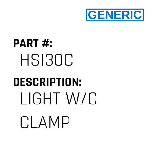 Light W/C Clamp - Generic #HSI30C