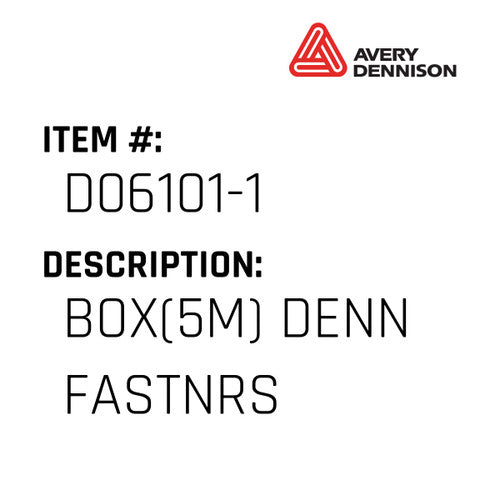 Box(5M) Denn Fastnrs - Avery-Dennison #D06101-1