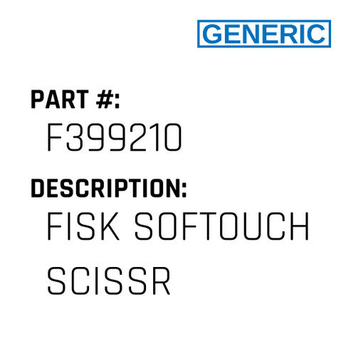 Fisk Softouch Scissr - Generic #F399210