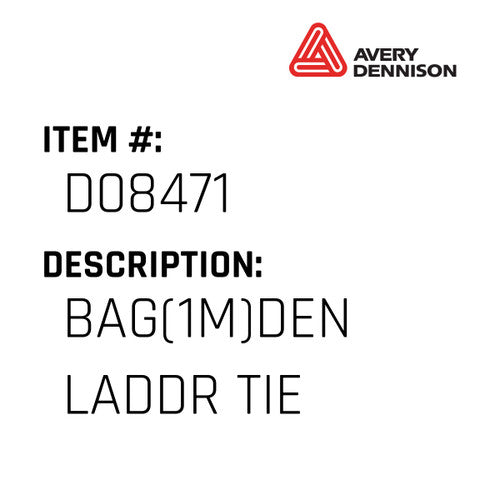 Bag(1M)Den Laddr Tie - Avery-Dennison #D08471