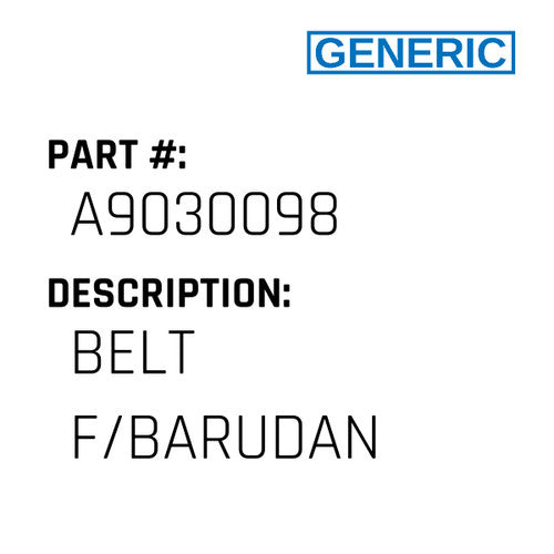 Belt F/Barudan - Generic #A9030098