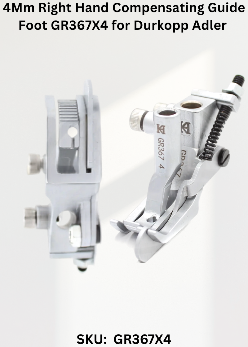 4Mm Right Hand Compensating Guide Foot GR367X4 for Durkopp Adler 367, 467, 767 Sewing Machines