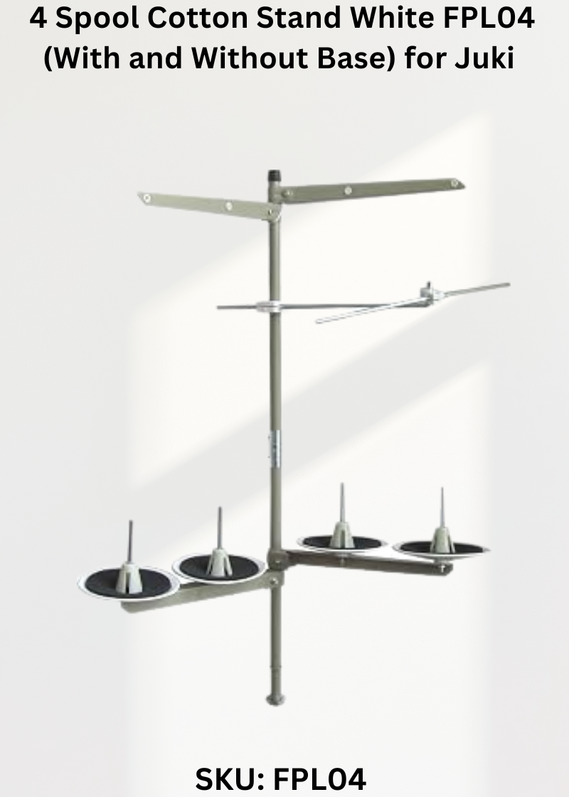 4 Spool Cotton Stand White FPL04 (With and Without Base) for Juki Sewing Machines