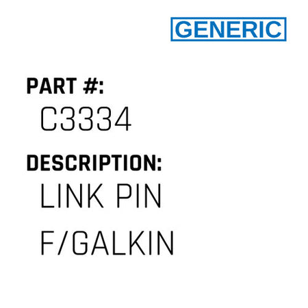 Link Pin F/Galkin - Generic #C3334